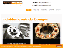 Tablet Screenshot of novomotec.de